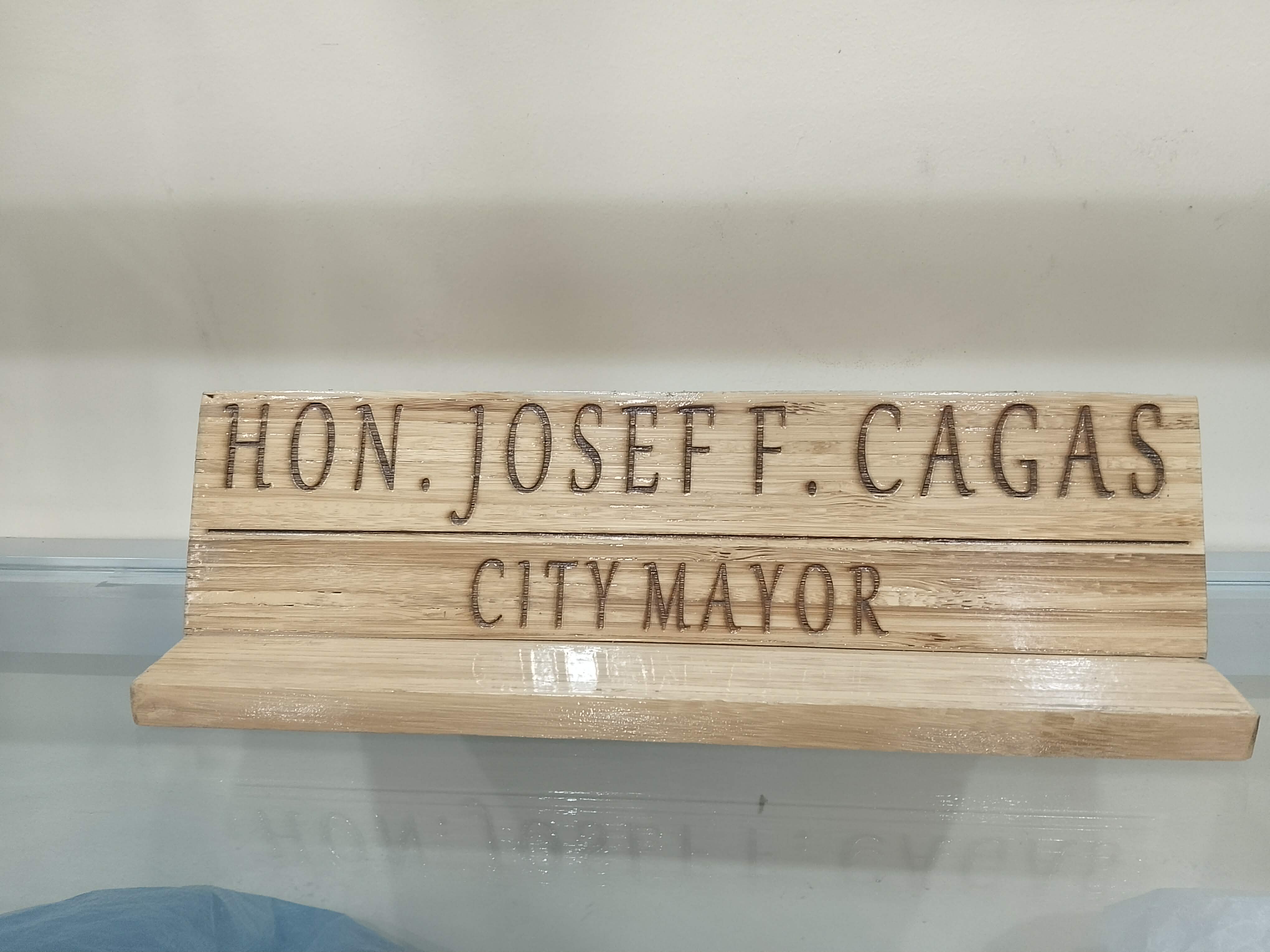Bamboo Nameplate